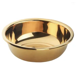 Dinnerware Sets Stainless Steel Basin Thickened Kitchen Bath Household Vegetable Wash (gold) Dish Metal Bowl Mixing Bowls Big For Large
