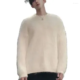 Men's Sweaters Men Pullover Turtleneck Sweater 2024 Korean Style Fashion White Casual Keep Warm Fleece Knitted