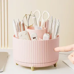 Storage Boxes 360° Rotating Makeup Brush Box Multifunctional Lipstick Container 6 Compartments For Home Bedroom Dresser