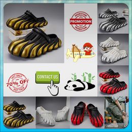 Designer Casual Platform Half pack slippers summer sliders men women Bone White slides sandals Anti slip wear resistant memory soft thick cushion slipper