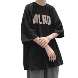 Mens Pure Cotton T-shirt Summer Oversized Short Sleeve Loose And Breathable Youth Harajuku Streetwear Tees Gym Top Y2k Clothes 240129