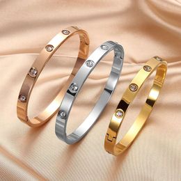 Fashion Jewellery Screw Love Magnetic Healthy Bangle Set Silver Plated Stainless Steel Crystal Gold Designer Bracelet Women