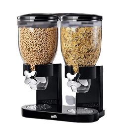 Dry Food Dispenser Dual Control Dry Food Cereal Dispenser Storage Boxes Food Container Round 240124