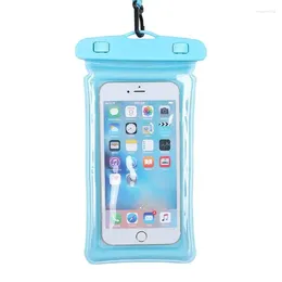 Storage Bags Touchscreen Mobile Phone Waterproof BagDrifting Swimming Taking Pictures Dustproof Sealing Diving Bag Airbag Takeaway