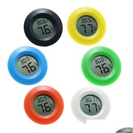 Temperature Instruments Wholesale Hygrometer Mini Thermometer Fridge Portable Digital Temperature Instruments Acrylic Round Hygrometer Dho2A