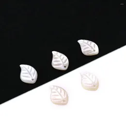 Charms 5pcs/bag Natural Shell Fashion White Leaf Shaped Pearl Mother Pendant Is Used For DIY Self-made Women Decorative Necklace