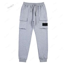 *ST-2299 Pantaloni da maglione tinta unita americani primaverili e autunnali da uomo Pantaloni larghi e larghi Pantaloni marea di marca Hong Kong Wind Sports Leisure Pantaloni da nove minuti