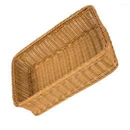 Dinnerware Sets Storage Basket Plastic Plant Pot Wicker Simulated Rattan Woven Baskets Bread