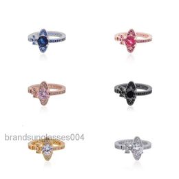 Designer Luxury Jewellery VivienenWestwoods Satellite Viviane Westwood Western Empress Dowagers Half Open Saturn Ring Female Xiaozhong Net Red Earth Star Zircon Ad