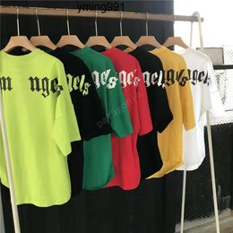 Shirt Palm Angel pa palmangel Clothing palma Angels pal Mens T Luxurys Shirts Designers Summer Loose Street Tees Fashion Man S Casual Shorts Sleeve Clothes Wome