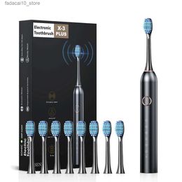 Toothbrush New household adult wholesale non charging waterproof small gift sonic vibration soft hair electric toothbrush Q240202