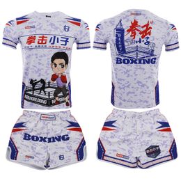 Jujutsu Muay Thai Fighting Club Sportswear Children's Adult Short Sleeve Training Shorts MMA Fitness Boxing Set