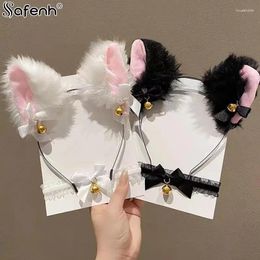 Party Supplies Sexy Cat Ears Headband Lace Bow Necklace Plush Bell Hairband Cosplay Masquerade-Party Costume Hair Accessories For Women