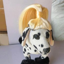 Dog Apparel Pet Costume Adjustable Wig Headgear For Dogs Cats Reusable Cosplay Hair Accessories Cross-dressing Props