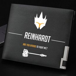 Reinhardt Wilhelm wallet Are You Afraid purse To Fight Me Game Photo money bag Casual leather billfold Print notecase