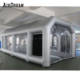 12x6x4mH (40x20x13.2ft) wholesale Wholesale High Quality Inflatable Spray Paint Booth PVC Car Tent for Outdoor bus Polishing/Spraying
