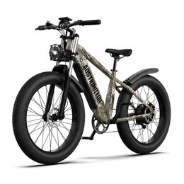 ABD Stok Aostirmotor Kahraman Elektrikli Bisiklet 52V 1000W Mountain Ebike 52V 20AH Pil 26inch 4.0 Yağ Lastik Plajı Kruvazörü Şehir Bisiklet Hidrolik Fren Çift Omuz Büyük Çatal