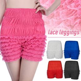 Womens Vintage Lace Ruffle Bloomers Pettipants Lolita Cosplay Shorts Underwear Frilly Knickers Layered Clubwear Dance Shorts 240122