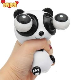 gift Squeeze Panda Explosive Eye Toy Squishy Toys with Popping Out Eyes Animal Sensory Toys Interesting Panda Plaything for Kid Adults to Relieve Stress