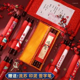 Party Supplies Chinese Style Papers Had Engaged They Scroll Down Handwritten Wind Sent Day Wedding 888
