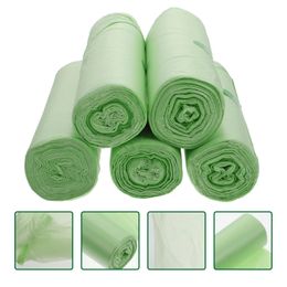 100 Pcs Biodegradable Garbage Bags Puke Disposable Rubbish Vomit Trash Cornstarch Psm Compost Office 240129