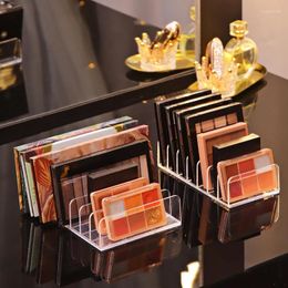 Storage Boxes Acrylic Eyeshadow Palette Organizer 7 Grids Display Tray Box Transparent Cosmetics Makeup Rack Holder Drawer