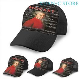 Ball Caps Wolfgang Amadeus Mozart Basketball Cap Men Women Fashion All Over Print Black Unisex Adult Hat