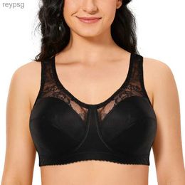 Bras Bras Full Cup Bras For Women Plus Size Bra Lace Ultra Thin Wirefree Comfort Bra Big Size Top Summer Femme Bralette C D E F G H I Cup YQ240203