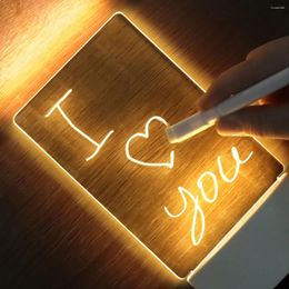 Night Lights Creative Note Board USB LED Light Message Holiday With Pen Gift For Children Girl Friend Decoration Lamp