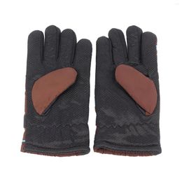 Cycling Gloves Polyester Fiber Comfortable Grip Thickened Fleece Lining Blue Brown Windproof Riding For Motorcycle Drop Delivery Sport Ot7E2