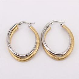 40MM coil earrings Real po display Stainless steel Jewellery earrings purchase wholesale gold plated Jewellery LH1000 240124