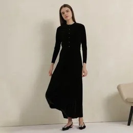 Casual Dresses Normal Sizes AP Velour Maxi Women Dress Blazer Top 2024 Autumn Lady Clothes Sleeveless #2003