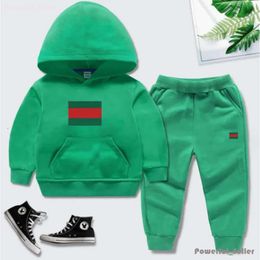 Set di abbigliamento per bambini Kid Due pezzi Felpa con cappuccio per bambini Pantaloni lunghi Abbigliamento per bambini Ragazzi e ragazze Maglione firmato Bambini Manica lunga Marchio di lusso Set primavera e autunno 3475