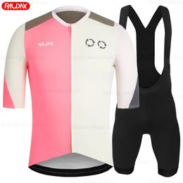 Gobikeful Raphaful Short Sleeve Jersey Sets Ropa Ciclismo Hombre Summer Cycling Clothing Triathlon Bib Shorts Suit Bike Uniform 240202