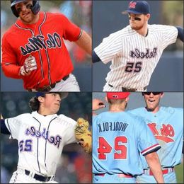 Ole NCAA Miss Rebels Baseball Jersey 28 Austin Miller 35 Kevin Graham 13 Zack Cozart 2 Ryan Olenek Stitched MEN Youth K High nek