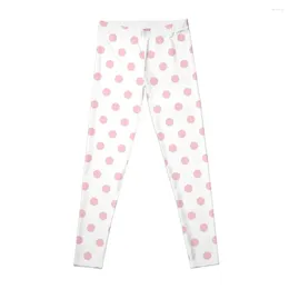 Active Pants Pink Polka Dot With Colorful Background (Pattern #14) Leggings Sportswear For Gym Workout Clothes Top Womens