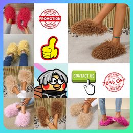 Designer Casual Platform Plush slippers cotton padded shoes for women Winter Keep Warm Comfortable wear resistant Indoor Wool Fur Slippers Softy 36-49