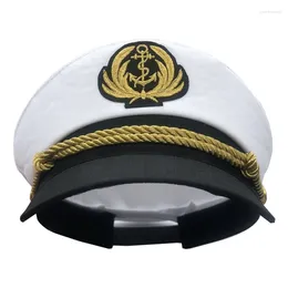 Berets Yacht Captain Hat Costume Men Navy Marine Funny Party Hats DXAA