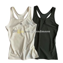 Spring Summer Sport Top Women Letters Print Vest Gym Yoga T Shirt Quick Drying Fitness Tanks Top