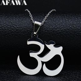 2019 Buddha Lotus Mala Yoga Chakra Stainless Steel Necklace Women Silver Colour Necklaces Pendants Jewellery Gift colgantes N19919273L