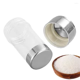 Storage Bottles Metal Seasoning Containers Stainless Steel Dustproof Pepper Shaker Multi-Functional With Rotatable Lid Household