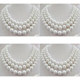 Pendant Necklaces Necklaces Jewellery Pearl Necklace 10Mm Aaa White South Sea Peal Shell Beads 48 Drop Delivery Jewellery Necklaces Pendan Dhmtz