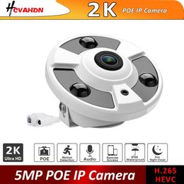 5MP CCTV POE Panoramic Camera Outdoor IP Fisheye Security Surveillance Dome Camera 360 Degree View XMEYE IP Monitoring Cam Audio 240126