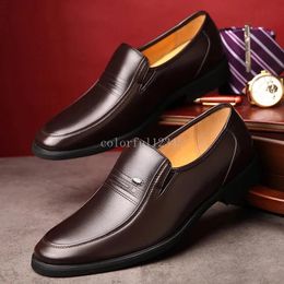 Luxury Business Oxford Leather Shoes Men Breathable Rubber Formal Dress Shoes Male Office Wedding Flats Footwear