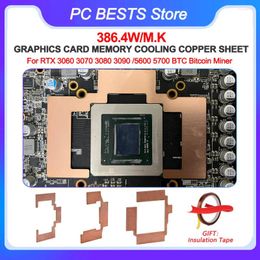 Computer Coolings GPU RAM Copper Heat Sink Radiator Memory Miner BTC RTX 3060 3070 3080 3090 5600 5700 Cooling 15-40 Degre Thermal Pad