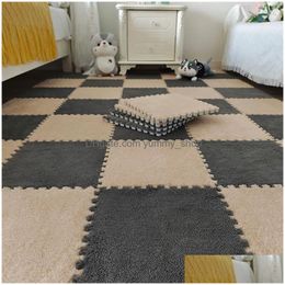 Carpets Carpet Bedroom Wind And Dirt-Resistant Whole Shop Girl Room Korean Style Splicing Floor Mat Foam Household Drop Delivery Hom Dhjay