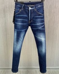 TR APSTAR DSQ Men's Jeans D2 Hip Hop Rock Moto DSQ COOLGUY JEANS Design Ripped Denim Biker slim DSQ Jeans for men 9895 color blue