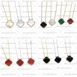 Charm 4 Flower clover necklace designer jewelry women chain fashion gold silver rose elegant stainless steel plating woman girl pa221R