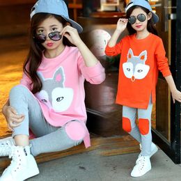 Clothing Sets Spring Girls Baby Girl Long Sleeve Fox Child Clothes Top And Leggings Fall Outfits 3 4 5 6 7 8 9 10 12 Years