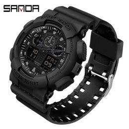 SANDA 2021 Digital Watch Men's Sport Watches for Men Waterproof Clock Outdoor Wristwatch Male Relogio Digital Masculino X0524251t